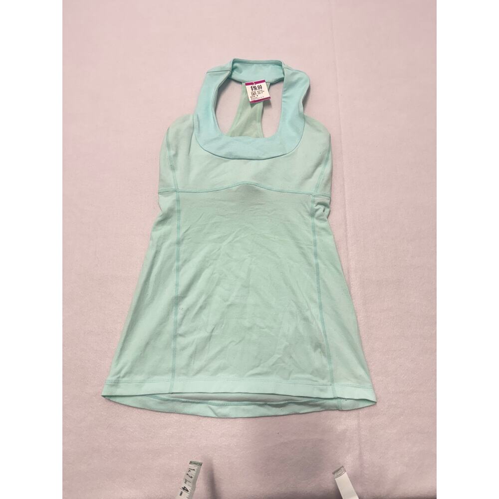 Lululemon Scoop Neck Mint Racer Back Tank Top Women’s S-missing size tag